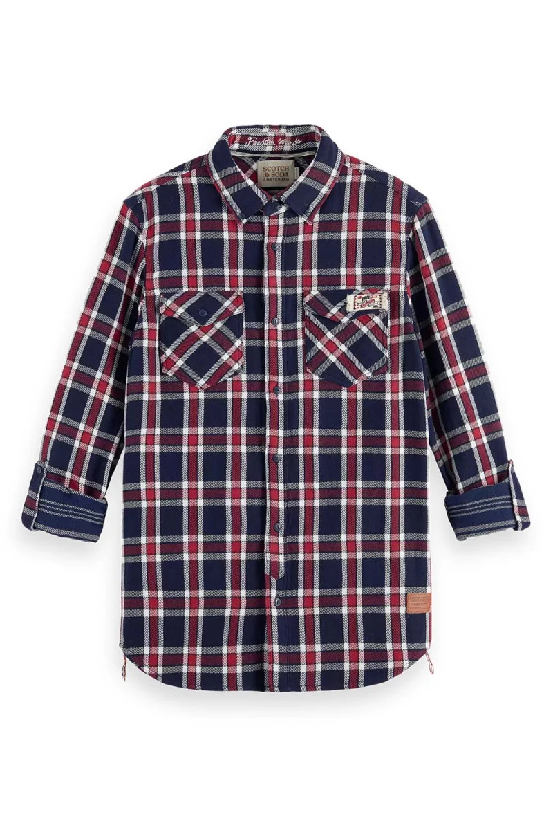 Риза Archive Double Face Twill Check 174530 SC6788 red blue check