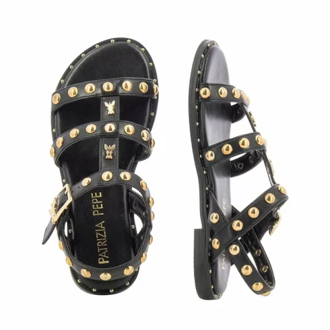 Сандали Момичета PATRIZIA PEPE – PPJ242.01 NERO/PLATINO — снимка 5