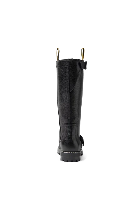 Biker Leather Boots in Black — снимка 3