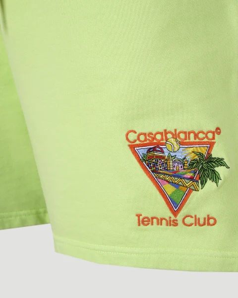 Cotton Track Shorts in Green — снимка 2