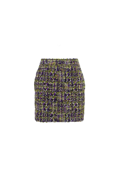 Wool-Blend Tweed Skirt