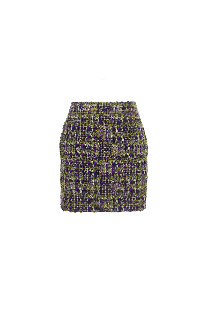 Wool-Blend Tweed Skirt