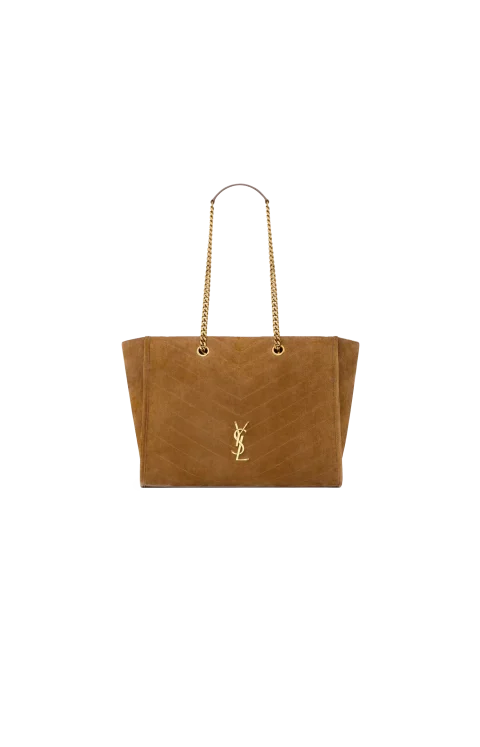 Niki Shopping Bag in Caramel Cognac Suede
