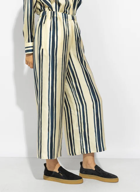 Панталон с раиран десен Weekend Max Mara Wkdtortona — снимка 2