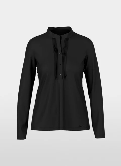 Блуза с детайли от коприна Marc Cain Collections — снимка 6