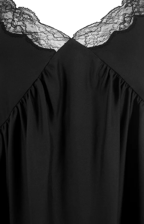 Barett Lace Trim Silk Dress — снимка 3
