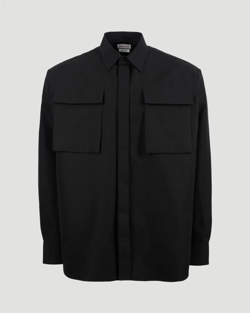 Cotton Shirt in Black — снимка 6