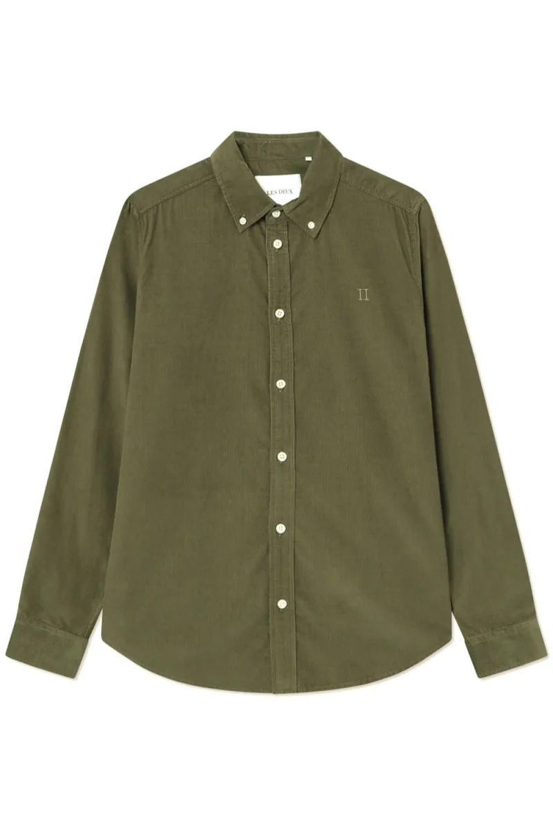 Риза Kristian Corduroy LDM410189 522522-olive night