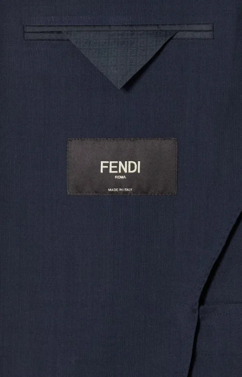 Dark Blue Wool Canvas Blazer — снимка 5