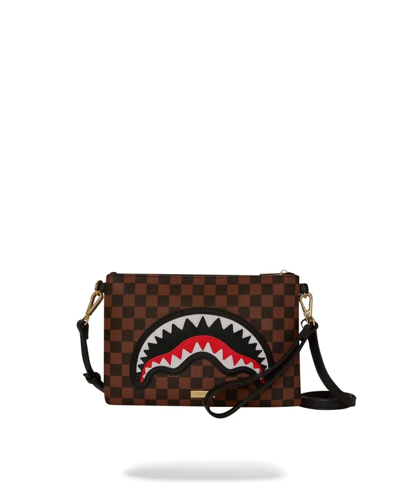 SAWTOOTH SHARKS IN PARIS CROSSOVER CLUTCH