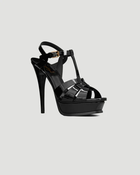 Tribute Platform Sandals in Patent Leather — снимка 2