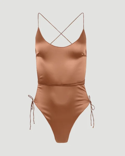 Satin One Piece Swimsuit
