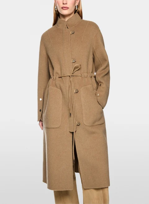 Палто от вълна и коприна с връзки Marc Cain Collections — снимка 4