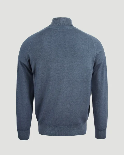 Blue Turtleneck with Logo — снимка 2