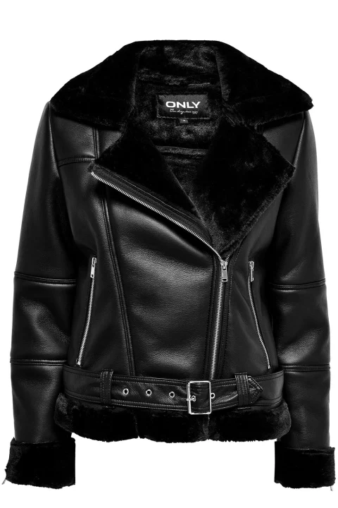 Яке Onlagnete Fauxleather Bonded Biker 15260002 C-N10 black