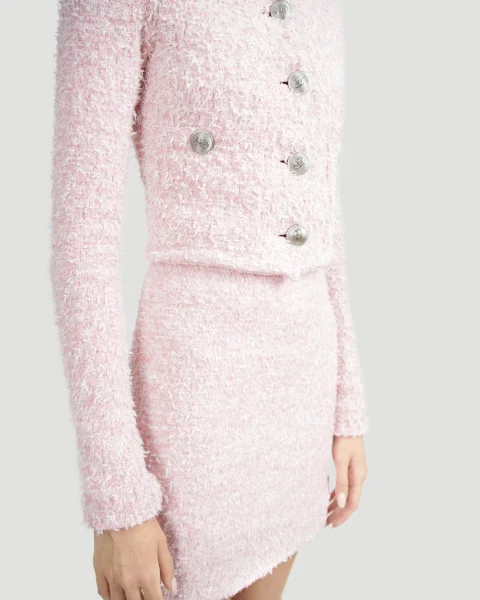 Tweed Cardigan in Pink — снимка 3