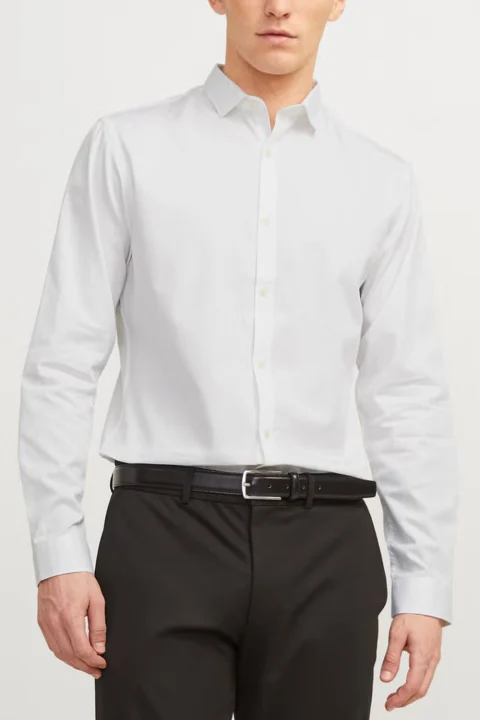 Риза Jprblacardiff L/S 12201905 C-N100 white — снимка 2