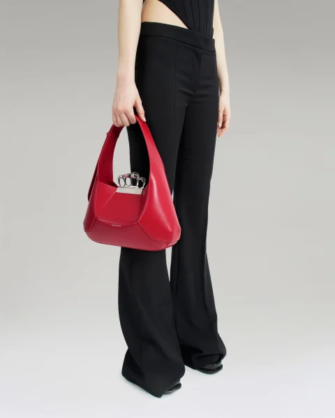 The Jewelled Hobo Bag in Welsh Red — снимка 2