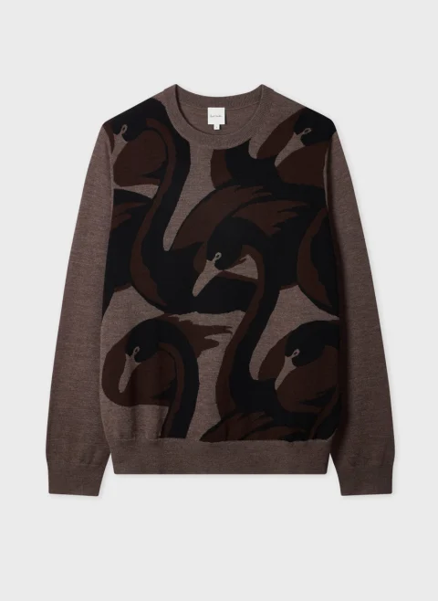 Пуловер от мерино 'Swan' Paul Smith — снимка 4