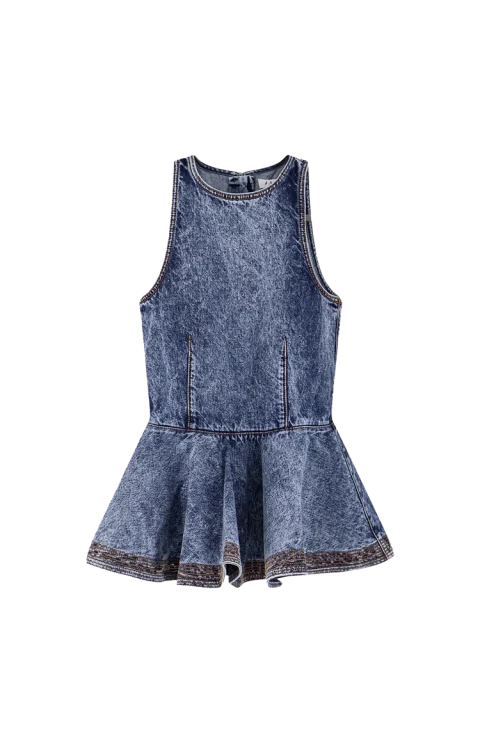 Peplum Denim Top