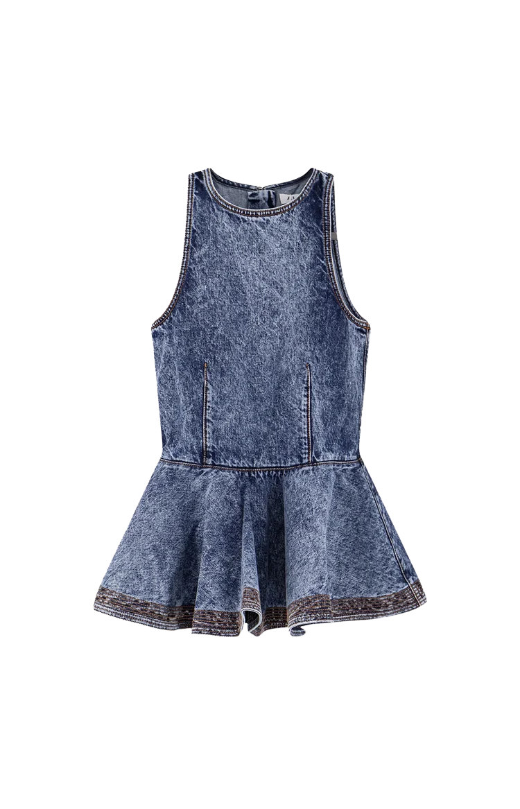Peplum Denim Top