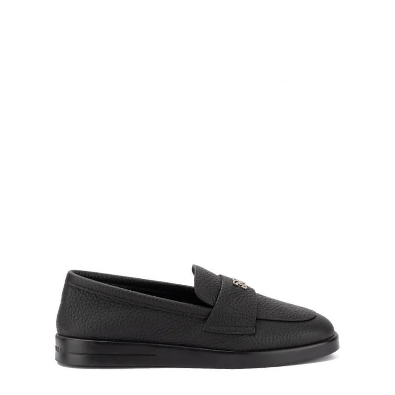 Дамски черни мокасини Passage C-Chain Casadei