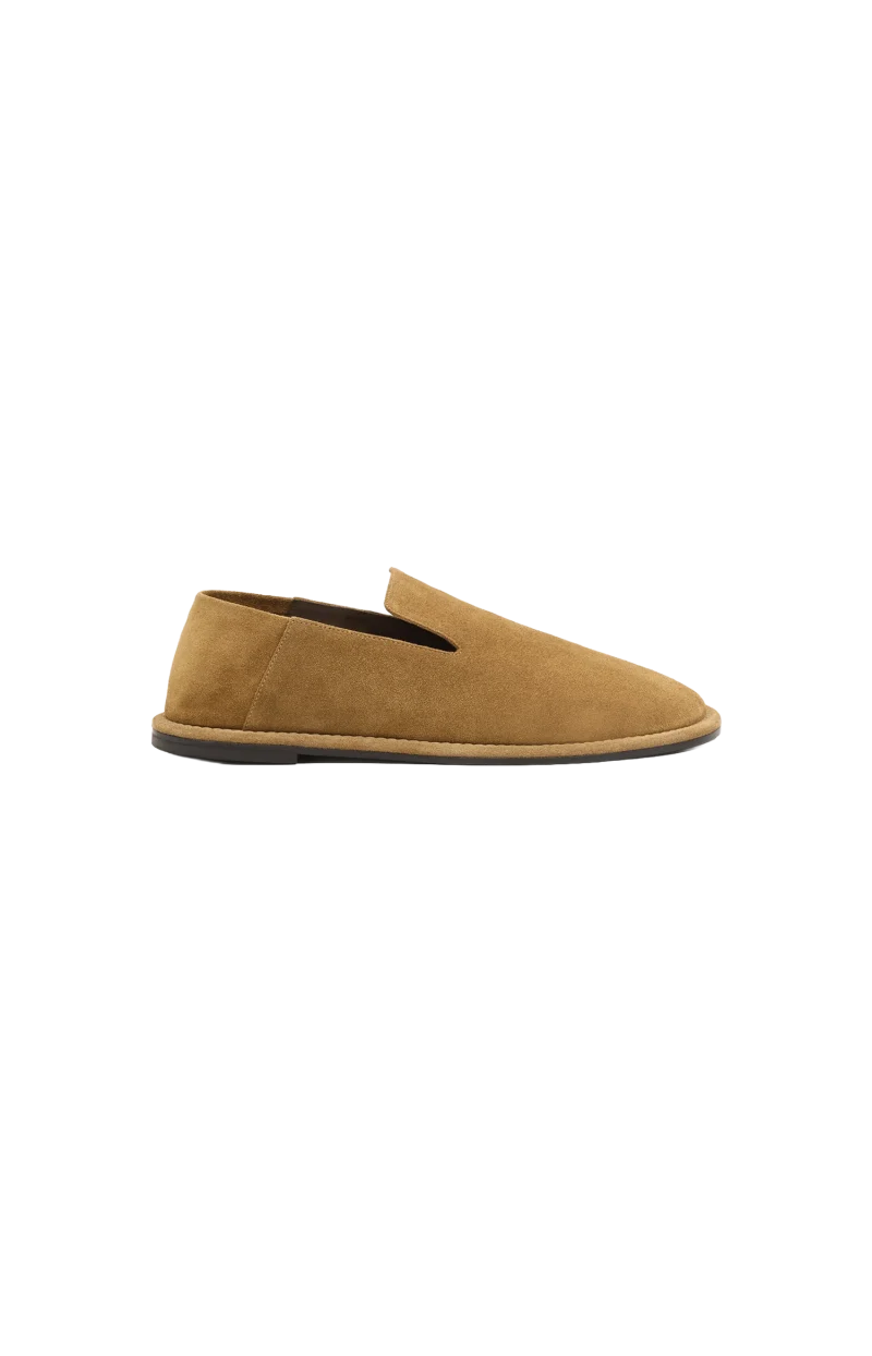 Brown Cow Leather Midi Slippers