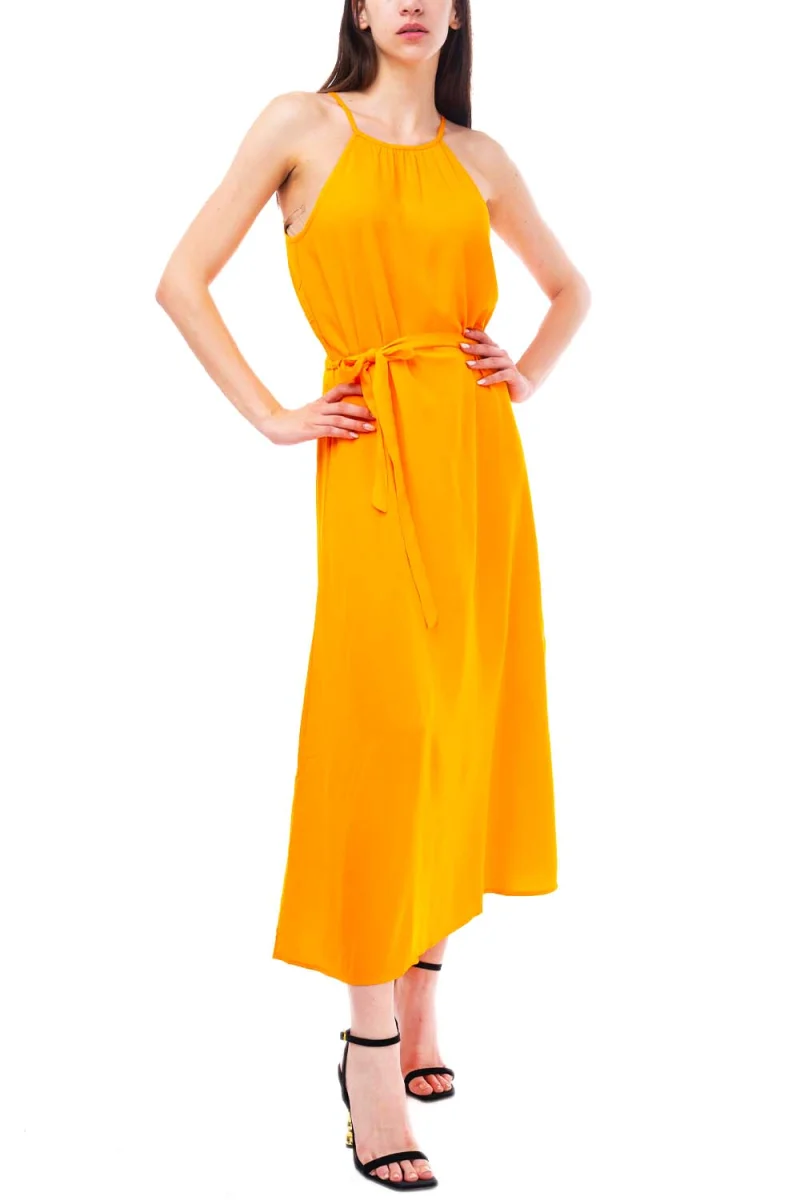 Рокля Onlnova Life S/L Joy Long Dress Sol. Ptm 15291819 16-1359 TCX orange peel