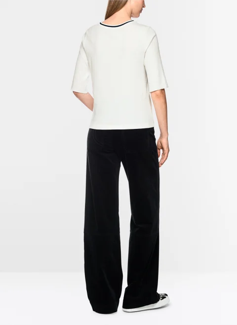 Тишърт с принт 'Bow detail' Marc Cain Sports — снимка 3