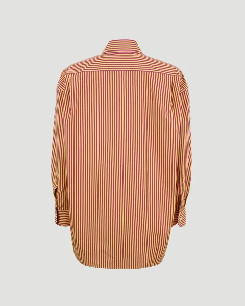 Straight Fit Striped Cotton Shirt — снимка 2