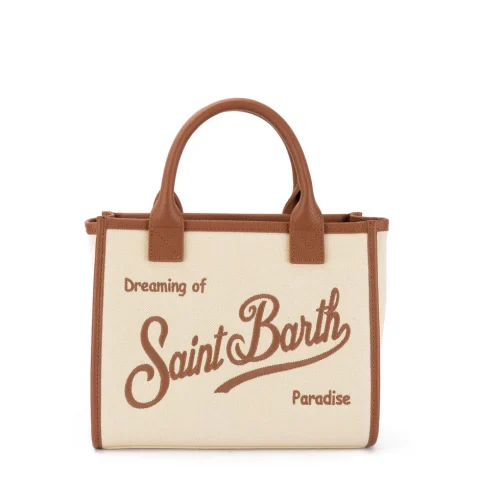 Дамска бежова чанта Vanity SAINT BARTH