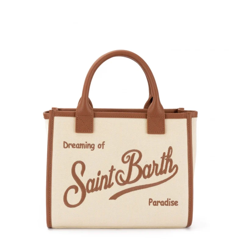 Дамска бежова чанта Vanity SAINT BARTH