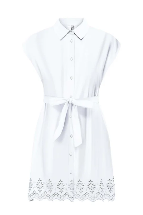 Рокля Onllou Life Emb S/S Ptm 15314411 11-0601 TCX bright white