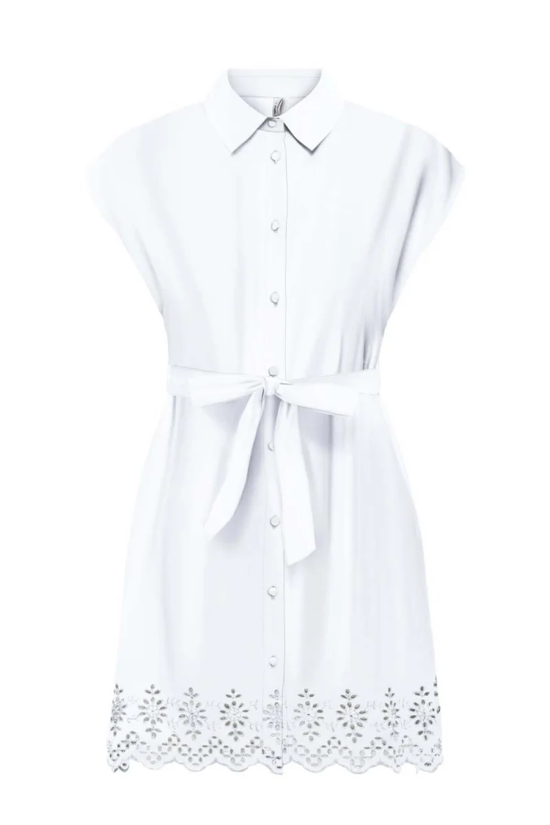 Рокля Onllou Life Emb S/S Ptm 15314411 11-0601 TCX bright white