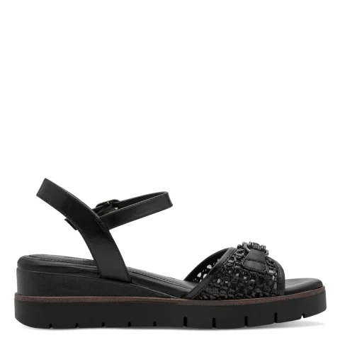 Дамски Сандали На Платформа TAMARIS – 1-28215-46-001 BLACK — снимка 2