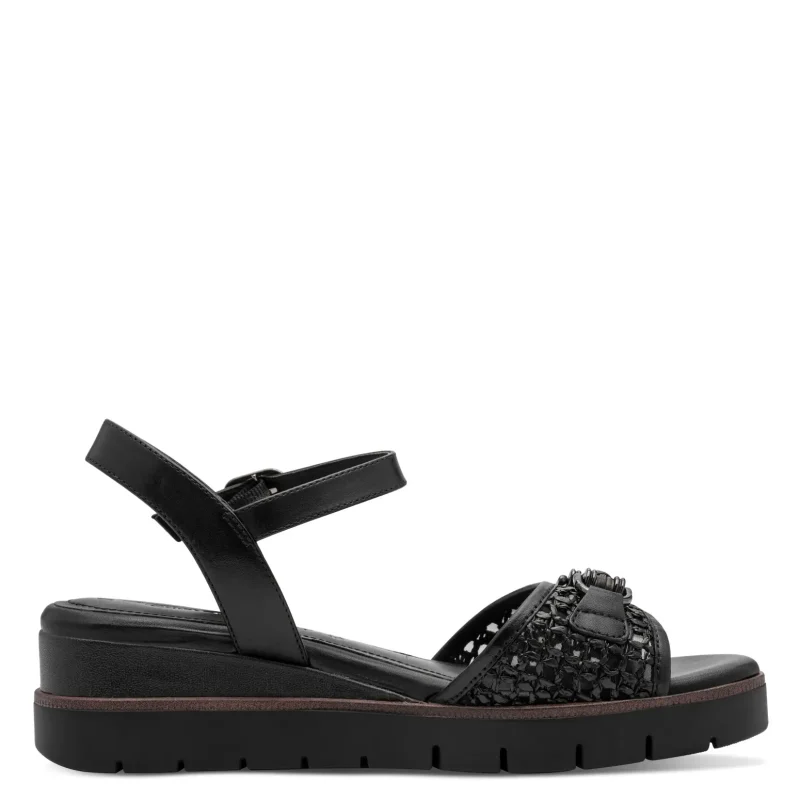 Дамски Сандали На Платформа TAMARIS – 1-28215-46-001 BLACK — снимка 2