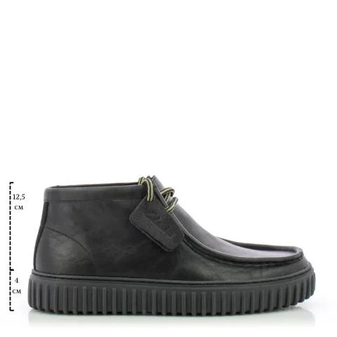 Мъжки Ежедневни Боти CLARKS – 26178264 TORHILL HI BLACK LEATHER — снимка 6