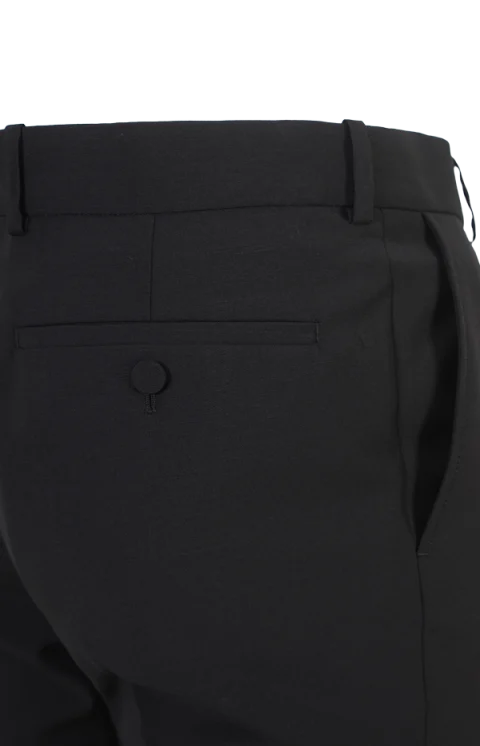 Men's Wool Trousers in Black — снимка 4