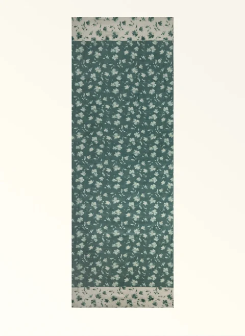Шал от коприна Furla Primavera Toni Edera Green — снимка 2