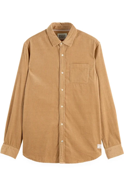Риза Regular-Fit Corduroy 181253 260 tannin