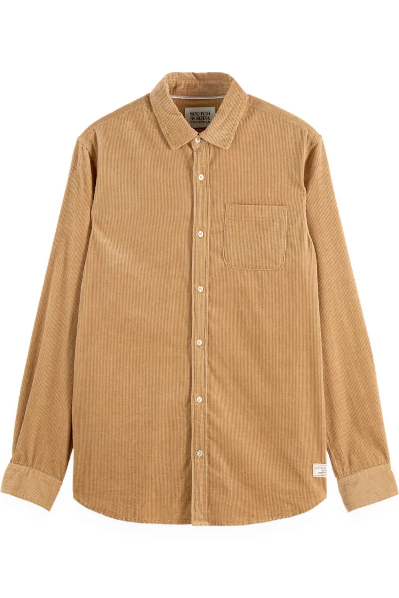 Риза Regular-Fit Corduroy 181253 260 tannin