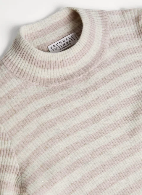Раиран пуловер с кашмир Brunello Cucinelli Kids 10 — снимка 3