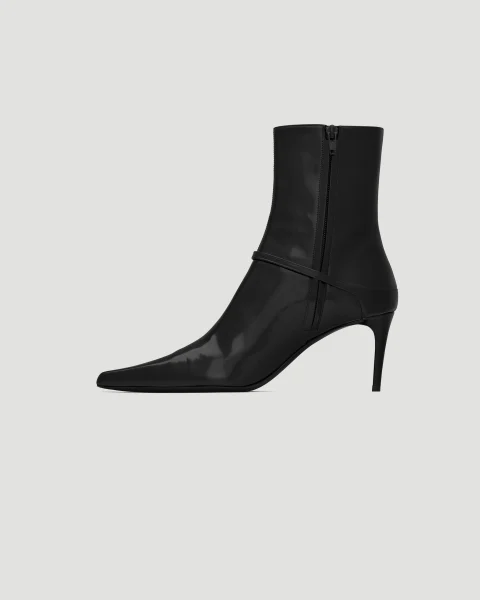 Vendome Booties in Glazed Leather — снимка 2