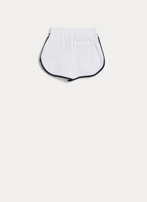 Къс панталон с контрастен кант Brunello Cucinelli Kids 4-6 — снимка 2
