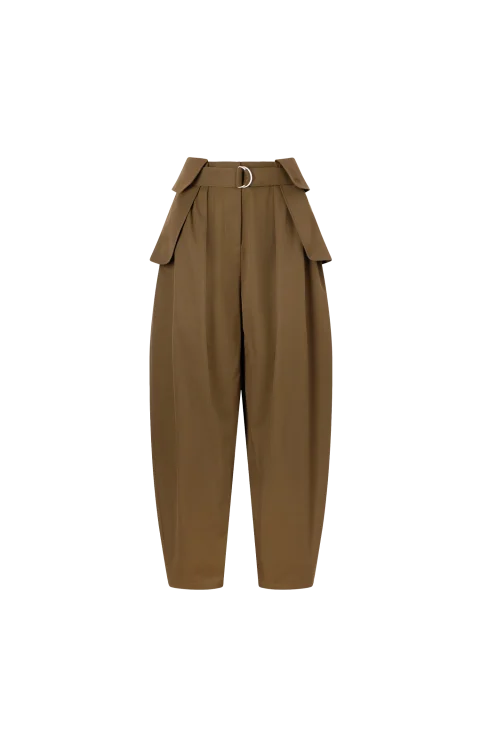 Cargo Trousers in Cotton and Silk