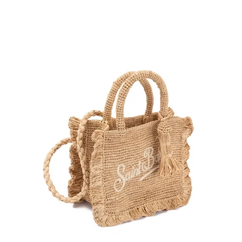 Дамска чанта рафия Mini Vanity SAINT BARTH — снимка 5