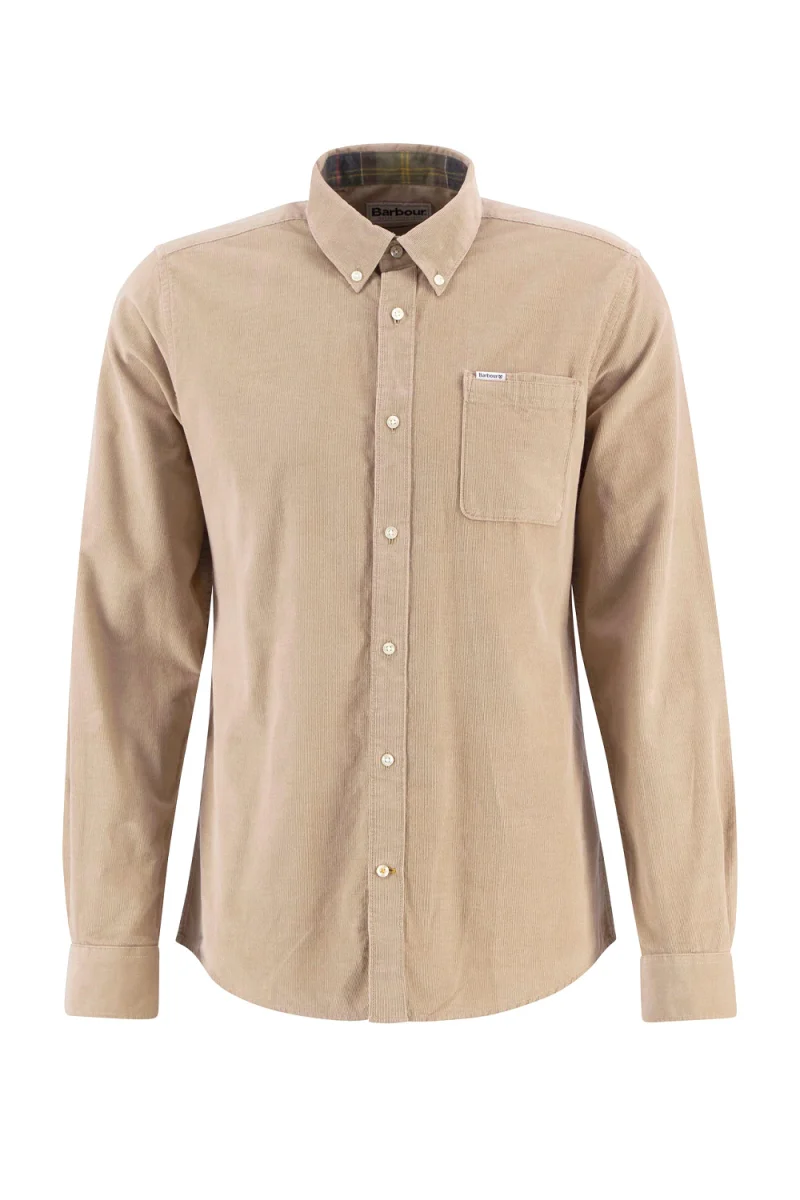Риза Ramsey Tailored Checked MSH5001 st17 washed stone