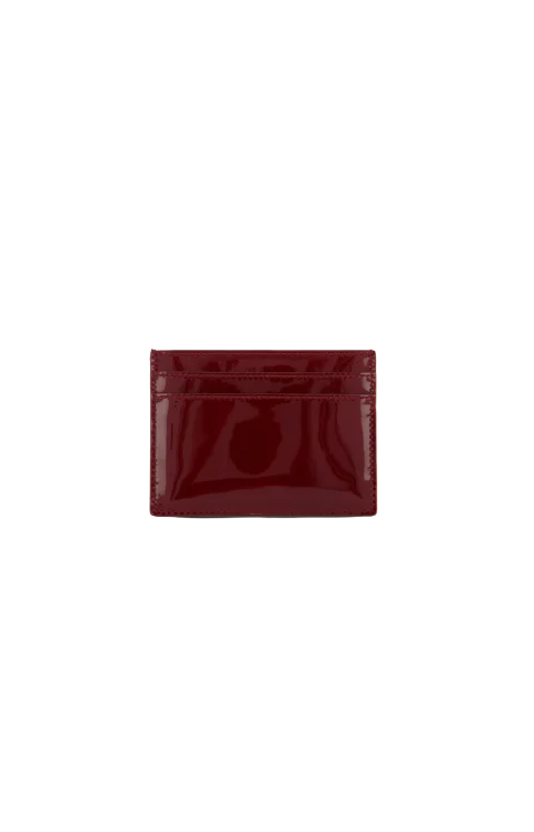 Cassandre Logo Card Case in Red Patent Leather — снимка 2