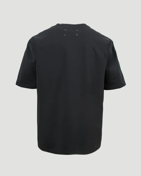 Embroidered Logo T-Shirt in Black — снимка 3