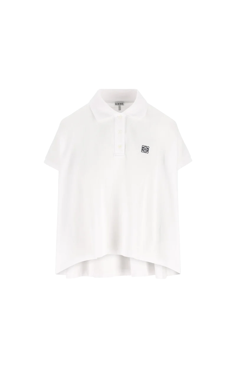 Polo in White Cotton